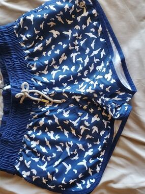 Surf Cuz Swim Shorts with Bird Print